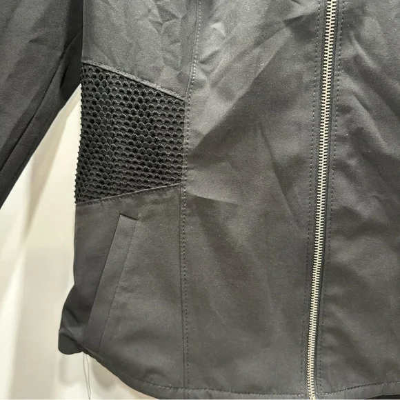 Chicos Zenergy Neema Mesh Jacket Full Zip Black Womens Size1 US M - Picture 4 of 8